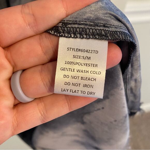 NWT Grade & Gather Blue Gray Splatter Mini Dress S/M - Picture 10 of 14